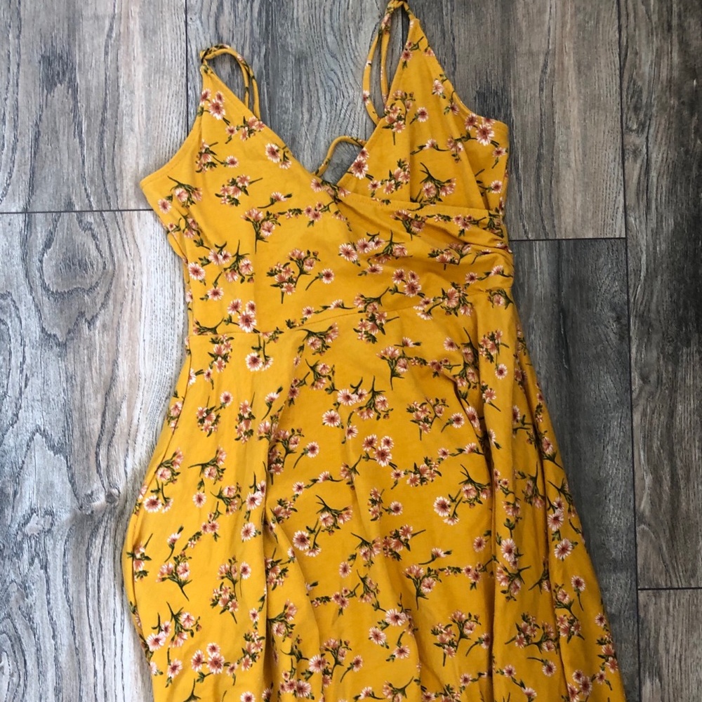 Yellow floral dress